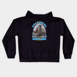 BALTIMORE CITY MARYLAND DESIGN Kids Hoodie